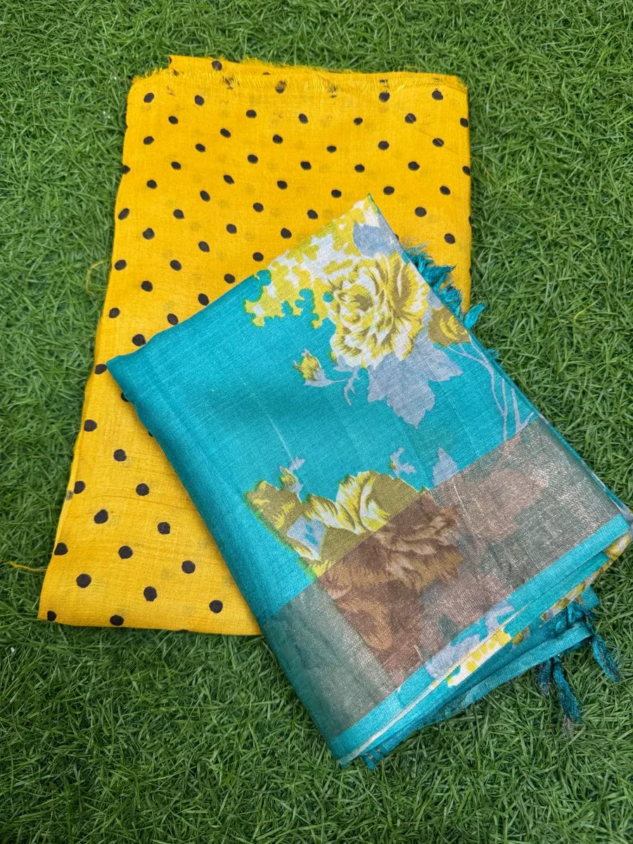 Pure Handloom Tussar Silk Dress Material (Top & Dupatta Only)